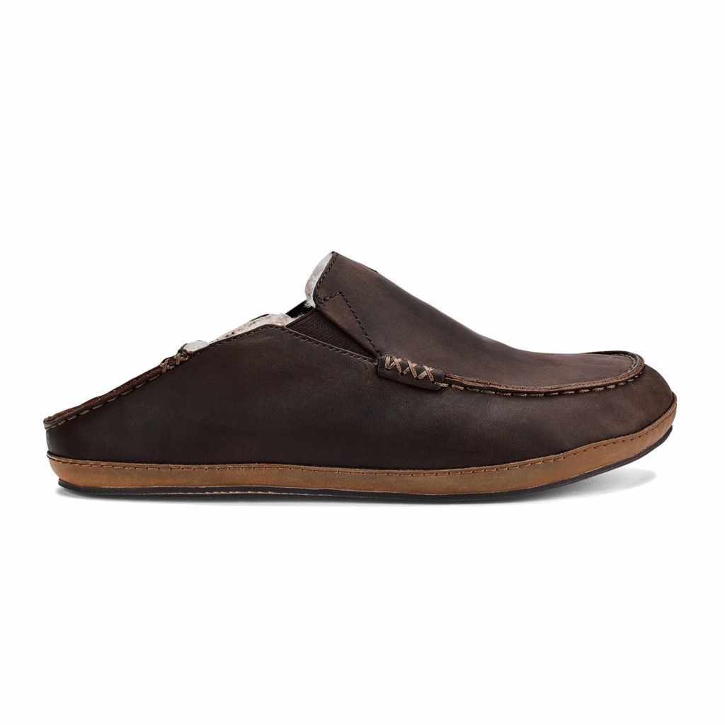 Zapatos Olukai Moloā Slipper - Pantuflas Hombre Cafes 20203-795